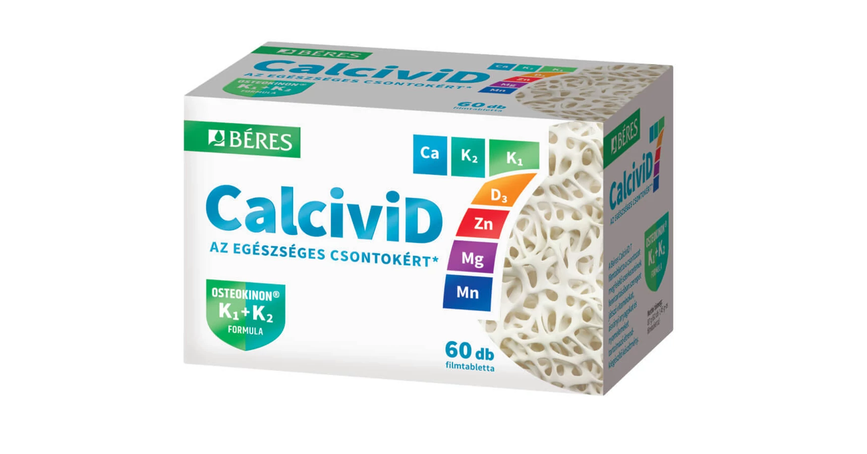 Béres Calcivid 60db - Kalcium és D3-vitamin a csontokért 50+ nőknek