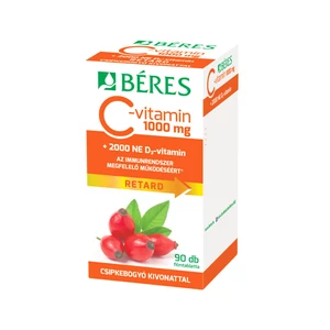 Béres C-vitamin 1000 mg RETARD csipkebogyó kivonattal + 2000 NE D3-vitamin 90db